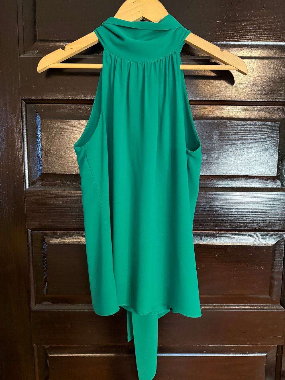 Belle Badgley Mischka Green Halter Blouse — 4